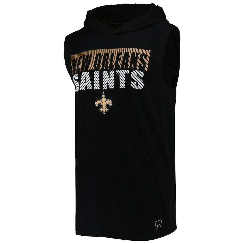 New Orleans Saints  MSX by Michael Strahan Relay Sleeveless Pullover Hoodie
