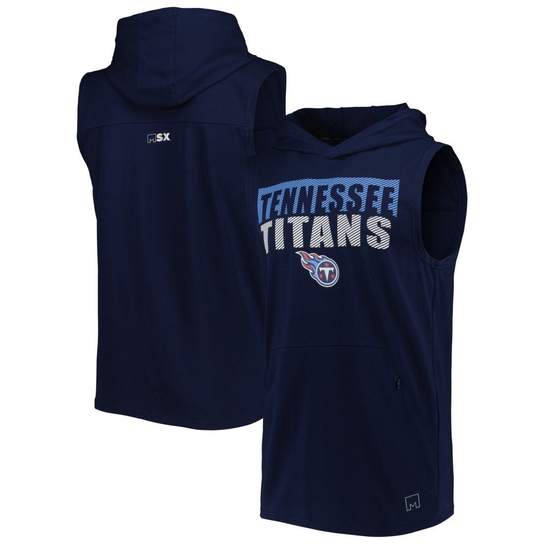 Tennessee Titans  MSX by Michael Strahan Relay Sleeveless Pullover Hoodie