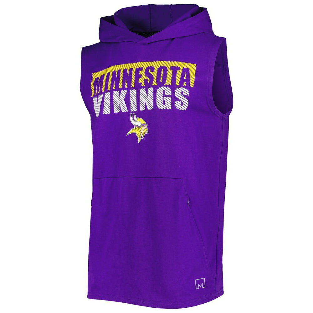 Minnesota Vikings  MSX by Michael Strahan Relay Sleeveless Pullover Hoodie