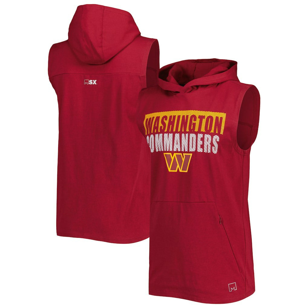 Washington Commanders  MSX by Michael Strahan Relay Sleeveless Pullover Hoodie