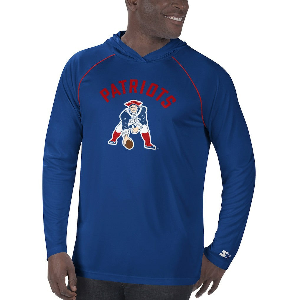 New England Patriots  Starter Vintage Logo Raglan Hoodie T-Shirt