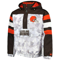 Cleveland Browns  Starter Thursday Night Gridiron Raglan Half-Zip Hooded Jacket