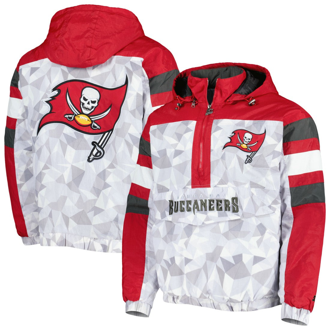 Tampa Bay Buccaneers  Starter Thursday Night Gridiron Raglan Half-Zip Hooded Jacket