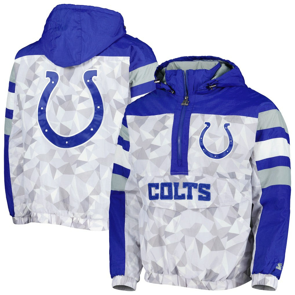Indianapolis Colts  Starter Thursday Night Gridiron Raglan Half-Zip Hooded Jacket