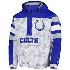 Indianapolis Colts  Starter Thursday Night Gridiron Raglan Half-Zip Hooded Jacket