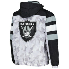 Las Vegas Raiders  Starter Thursday Night Gridiron Raglan Half-Zip Hooded Jacket