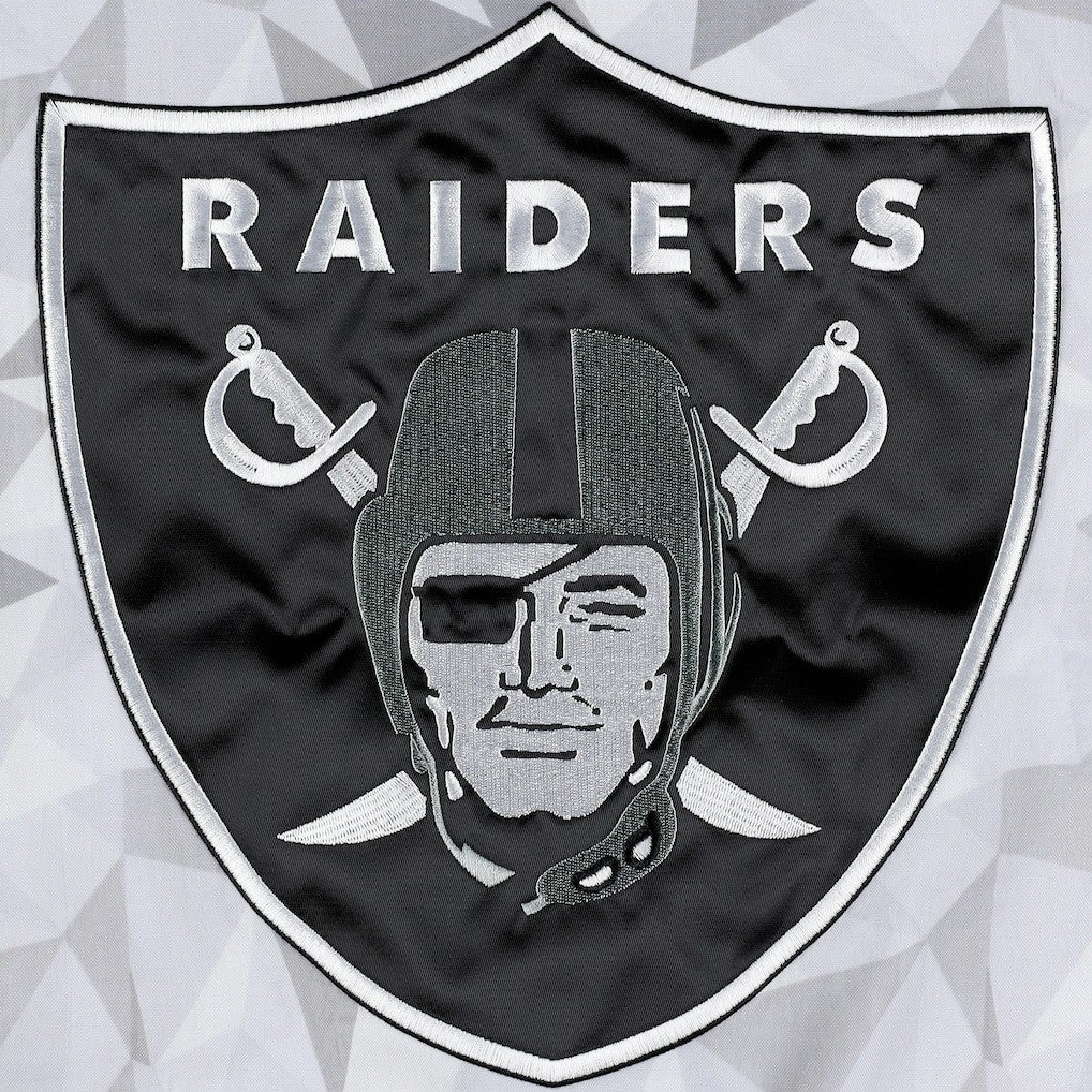 Las Vegas Raiders  Starter Thursday Night Gridiron Raglan Half-Zip Hooded Jacket