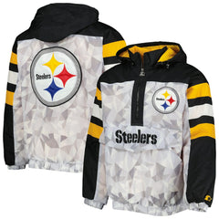 Pittsburgh Steelers  Starter Thursday Night Gridiron Raglan Half-Zip Hooded Jacket