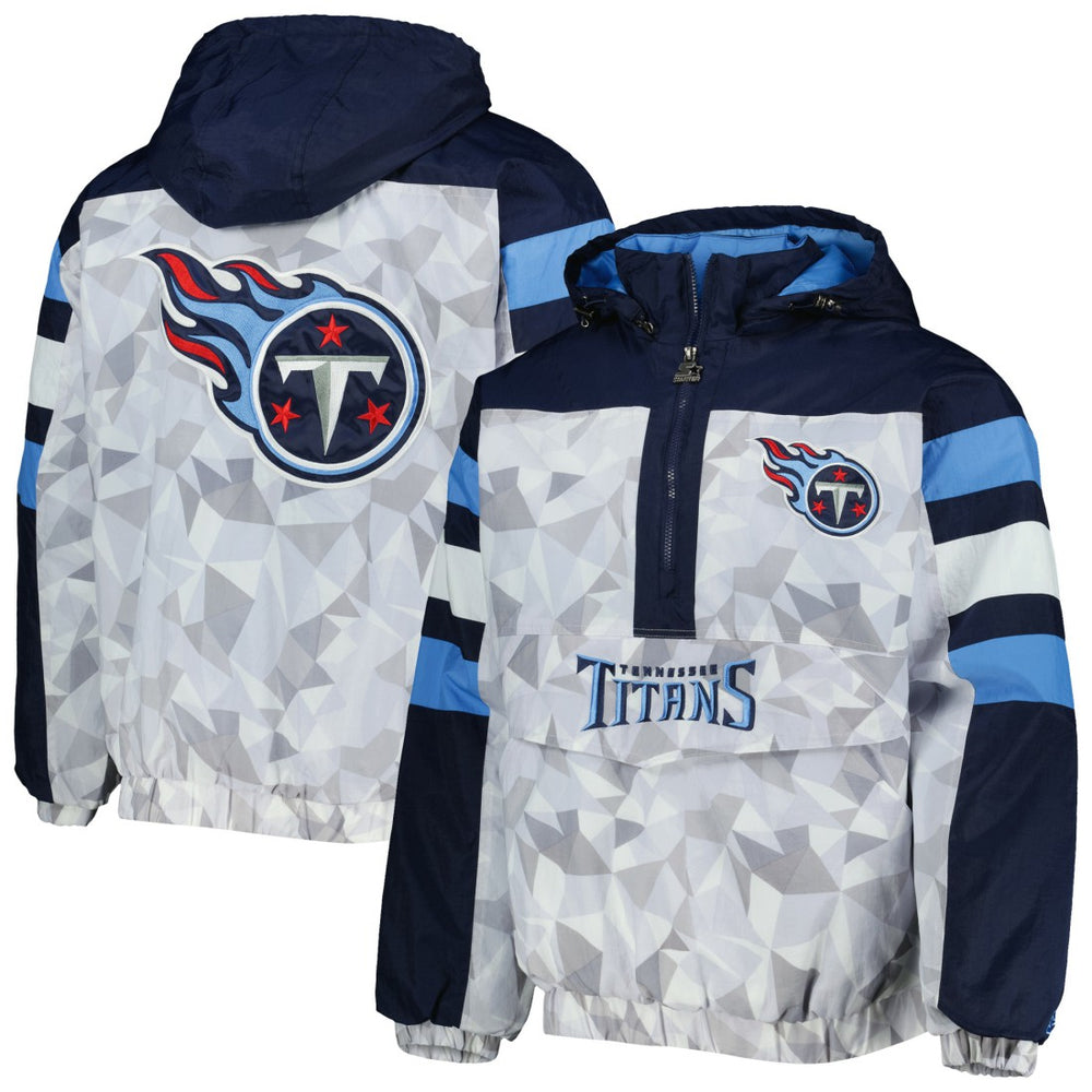 Tennessee Titans  Starter Thursday Night Gridiron Raglan Half-Zip Hooded Jacket