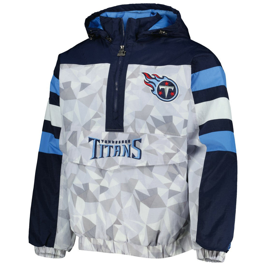 Tennessee Titans  Starter Thursday Night Gridiron Raglan Half-Zip Hooded Jacket