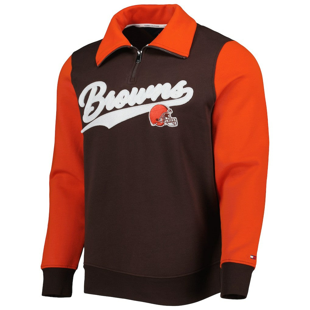 Cleveland Browns  Tommy Hilfiger Aiden Quarter-Zip Sweatshirt