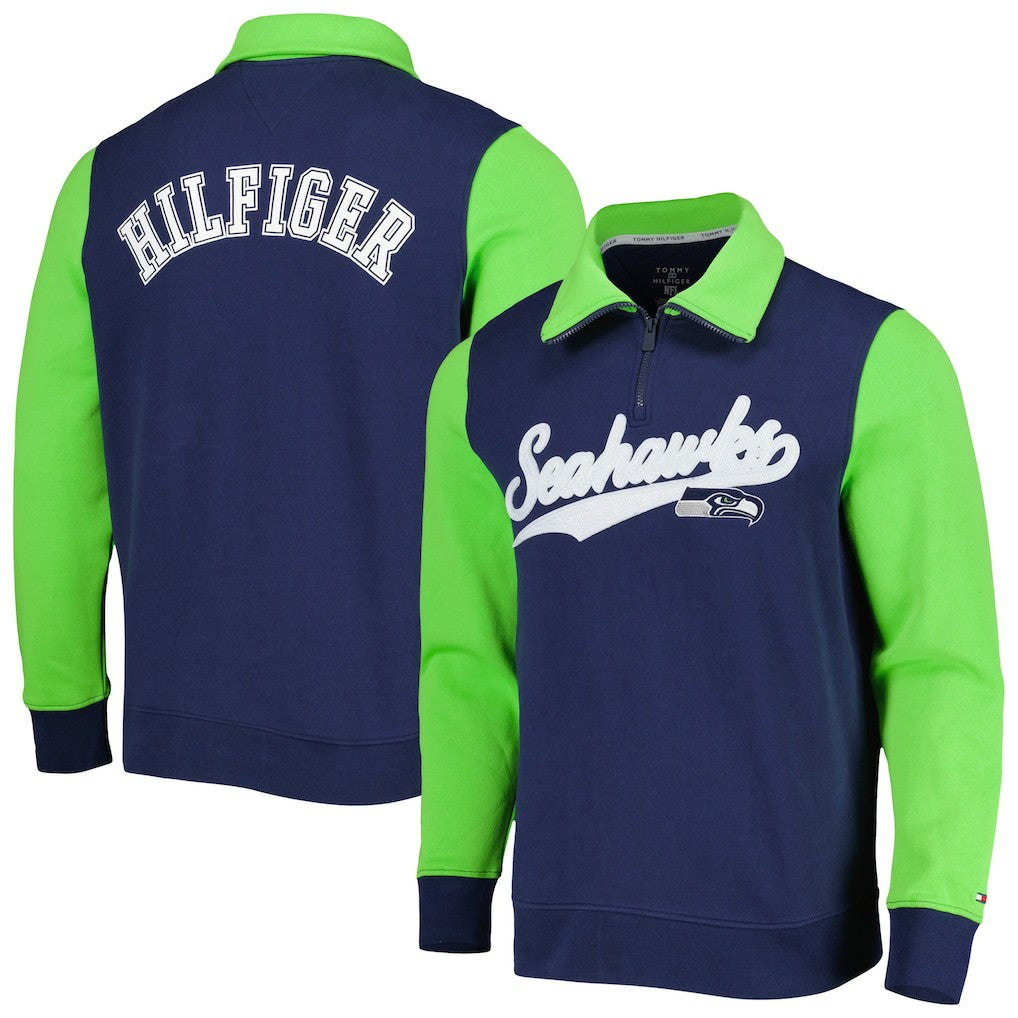 Seattle Seahawks  Tommy Hilfiger Aiden Quarter-Zip Sweatshirt