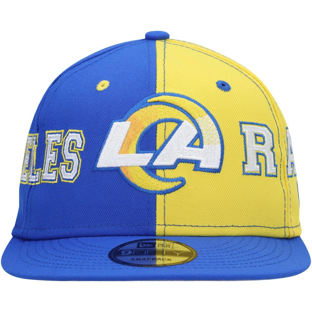 Los Angeles Rams New Era Team Split 9FIFTY Snapback Hat
