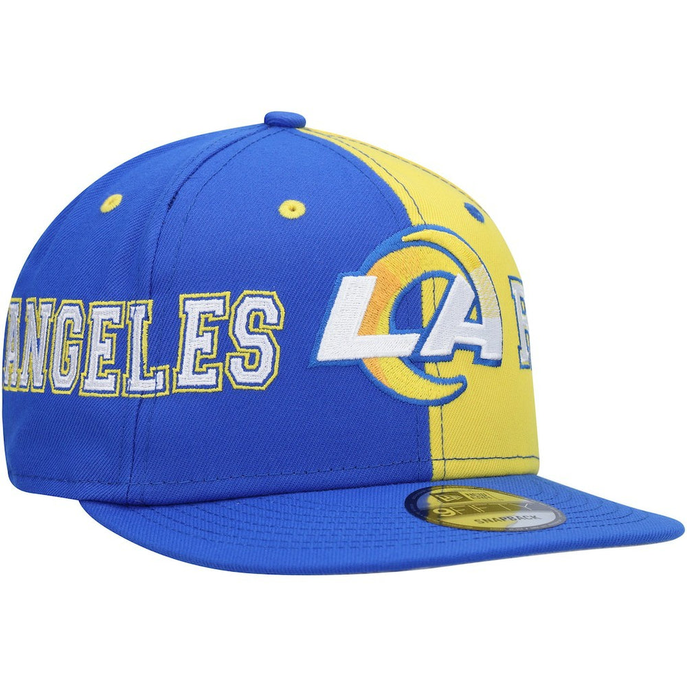 Los Angeles Rams New Era Team Split 9FIFTY Snapback Hat