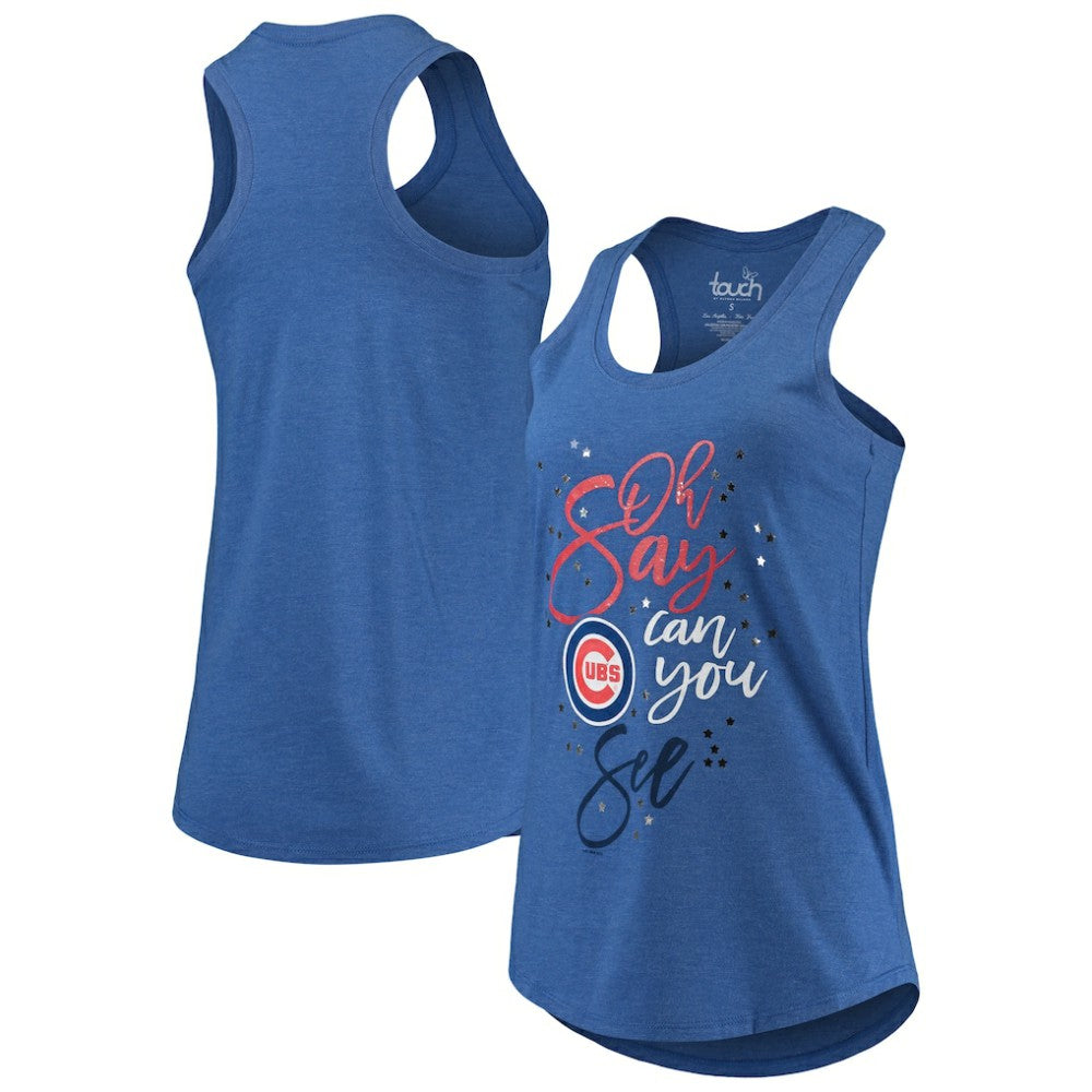Chicago Cubs Touch Women's Americana Tri-Blend Racerback Tank Top | MLB Sale