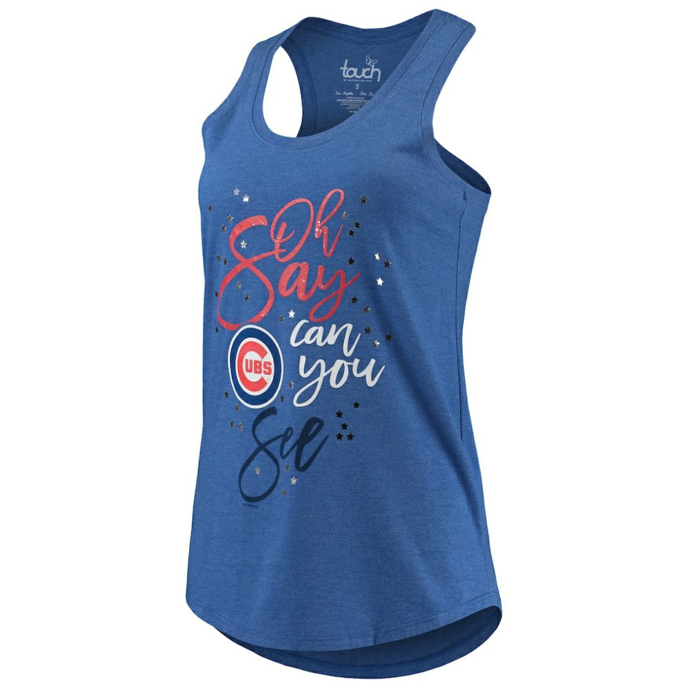 Chicago Cubs Touch Women's Americana Tri-Blend Racerback Tank Top | MLB Sale