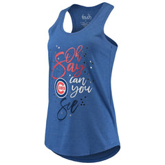 Chicago Cubs Touch Women's Americana Tri-Blend Racerback Tank Top | MLB Sale