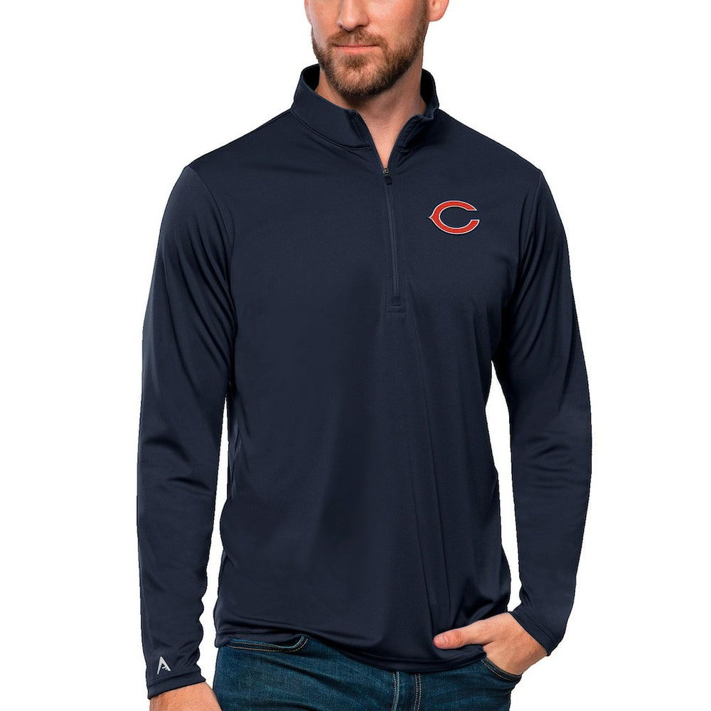 Chicago Bears  Antigua Tribute Quarter-Zip Lightweight Pullover Top