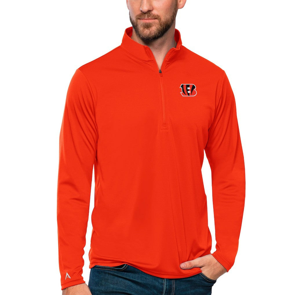 Cincinnati Bengals  Antigua Tribute Quarter-Zip Lightweight Pullover Top