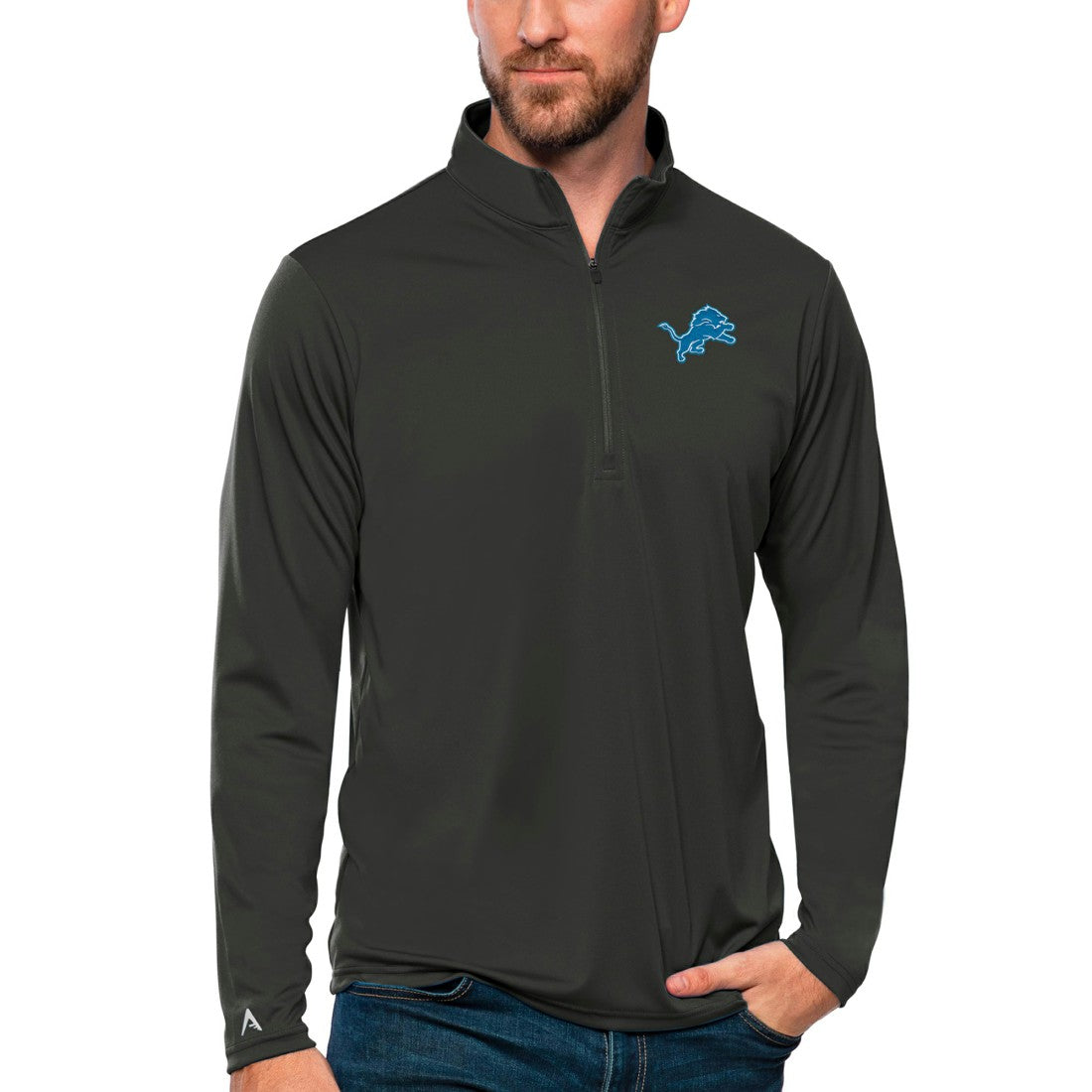 Detroit Lions  Antigua Tribute Quarter-Zip Lightweight Pullover Top