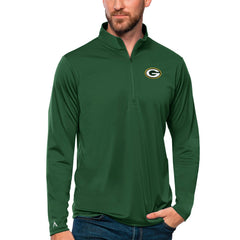 Green Bay Packers  Antigua Tribute Quarter-Zip Lightweight Pullover Top