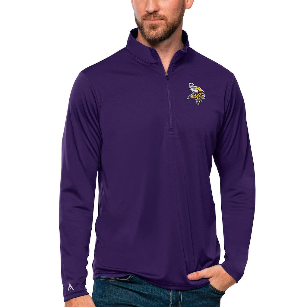 Minnesota Vikings  Antigua Tribute Quarter-Zip Lightweight Pullover Top