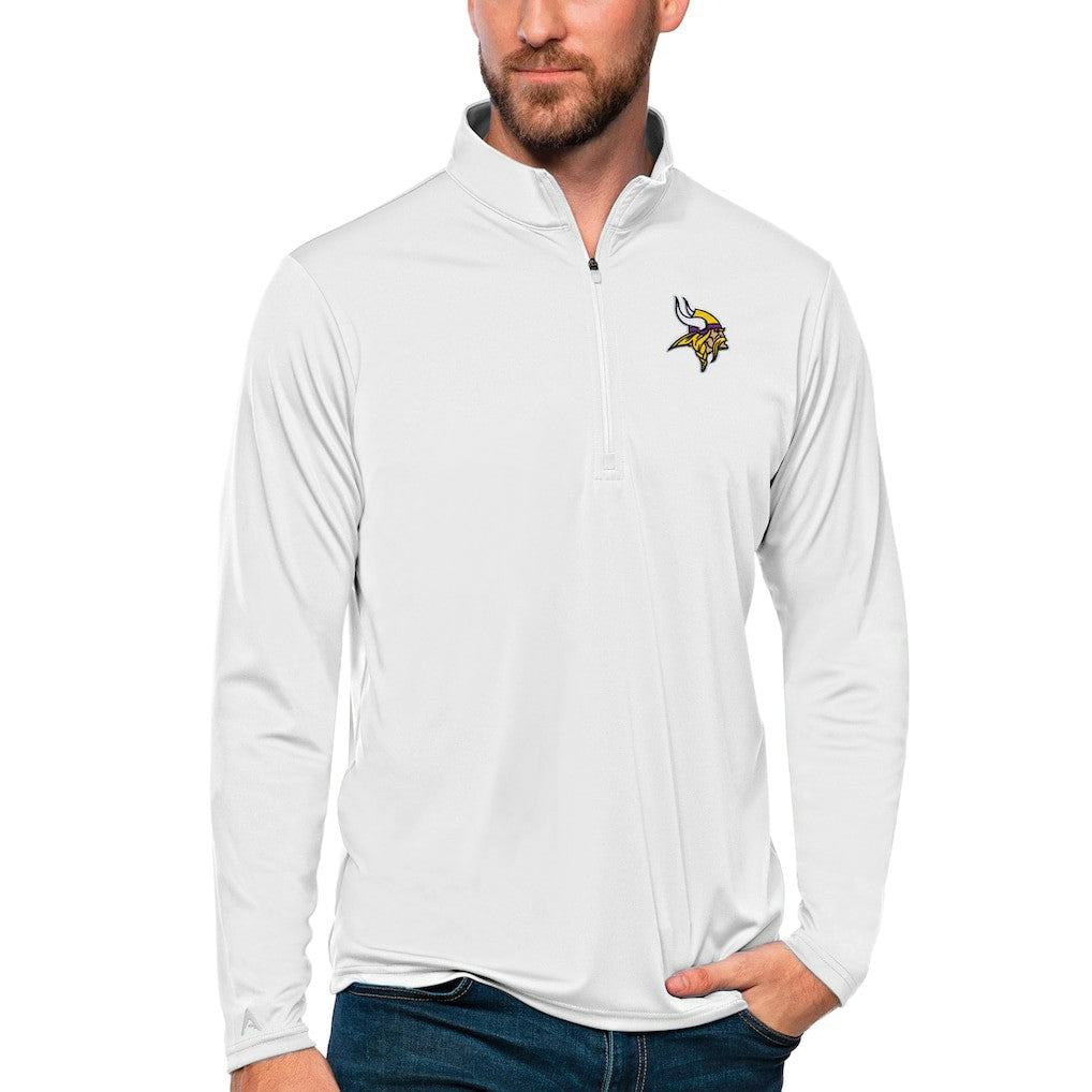 Minnesota Vikings  Antigua Tribute Quarter-Zip Lightweight Pullover Top