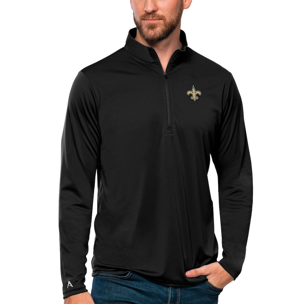 New Orleans Saints  Antigua Tribute Quarter-Zip Lightweight Pullover Top