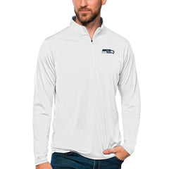 Seattle Seahawks  Antigua Tribute Quarter-Zip Lightweight Pullover Top