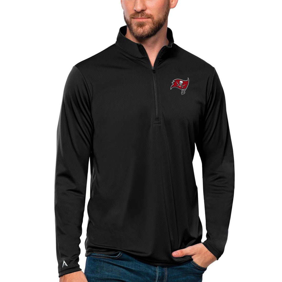 Tampa Bay Buccaneers  Antigua Tribute Quarter-Zip Lightweight Pullover Top