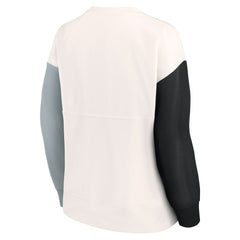 Las Vegas Raiders Fanatics Women's Colorblock Primary Logo Pullover Sweatshirt