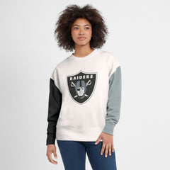 Las Vegas Raiders Fanatics Women's Colorblock Primary Logo Pullover Sweatshirt