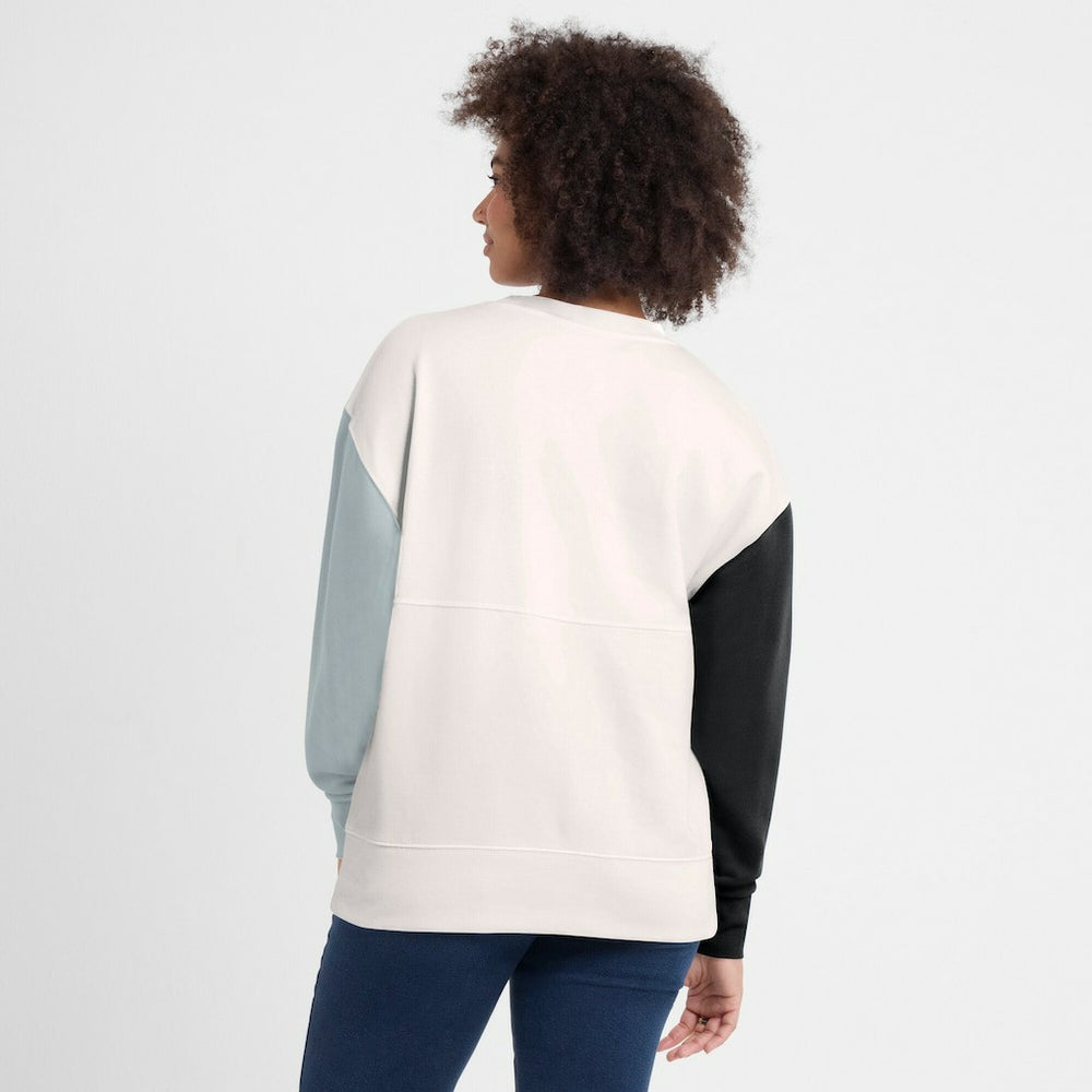 Las Vegas Raiders Fanatics Women's Colorblock Primary Logo Pullover Sweatshirt