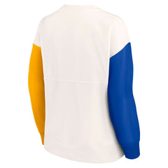 Los Angeles Rams Fanatics Women's Colorblock Primary Logo Pullover Sweatshirt