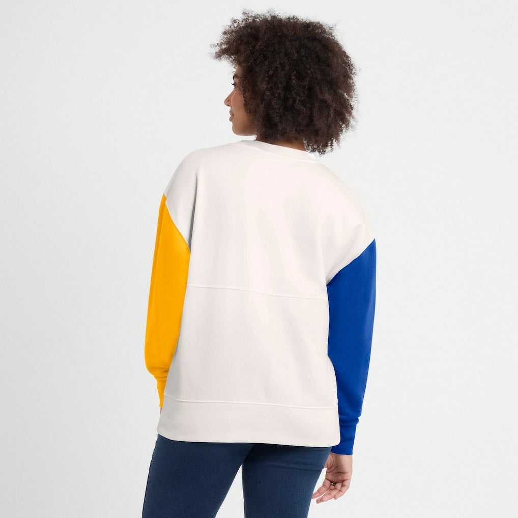 Los Angeles Rams Fanatics Women's Colorblock Primary Logo Pullover Sweatshirt