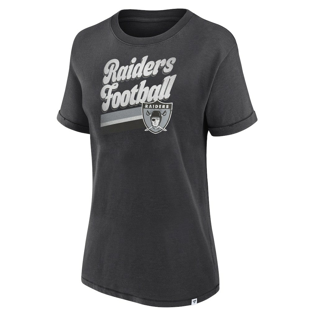 Las Vegas Raiders Fanatics Women's Hit Snow Washed T-Shirt