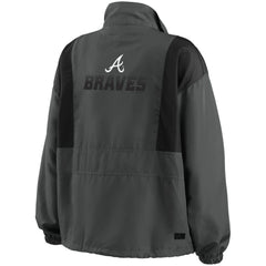 Atlanta Braves WEAR by Erin Andrews Women's Packable Half-Zip Jacket | MLB US