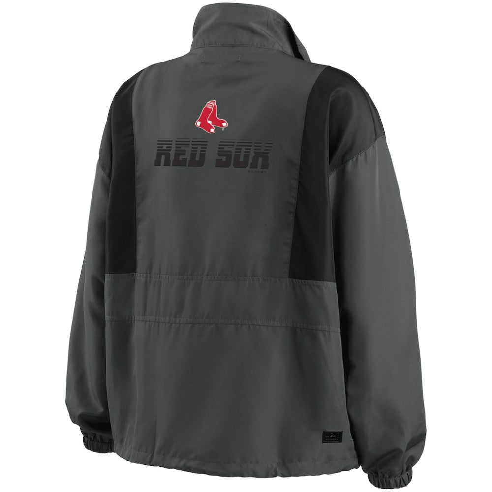 Boston Red Sox WEAR by Erin Andrews Women's Packable Half-Zip Jacket | MLB Outlet