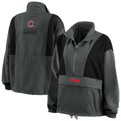 Chicago Cubs WEAR by Erin Andrews Women's Packable Half-Zip Jacket | MLB Discount