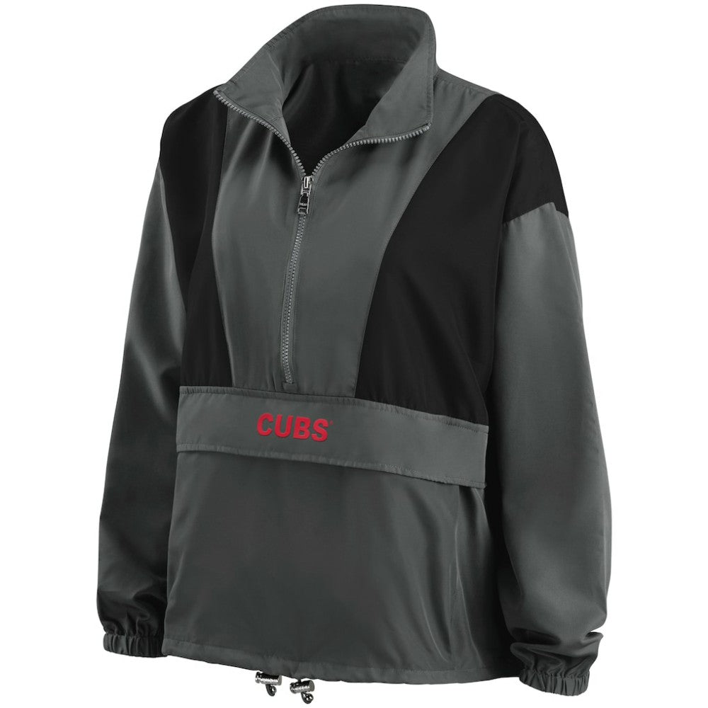 Chicago Cubs WEAR by Erin Andrews Women's Packable Half-Zip Jacket | MLB Discount