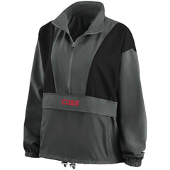 Chicago Cubs WEAR by Erin Andrews Women's Packable Half-Zip Jacket | MLB Discount