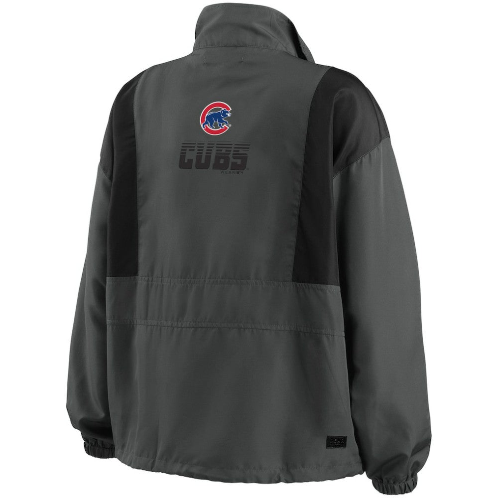 Chicago Cubs WEAR by Erin Andrews Women's Packable Half-Zip Jacket | MLB Discount