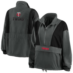 Minnesota Twins WEAR by Erin Andrews Women's Packable Half-Zip Jacket | MLB Discount