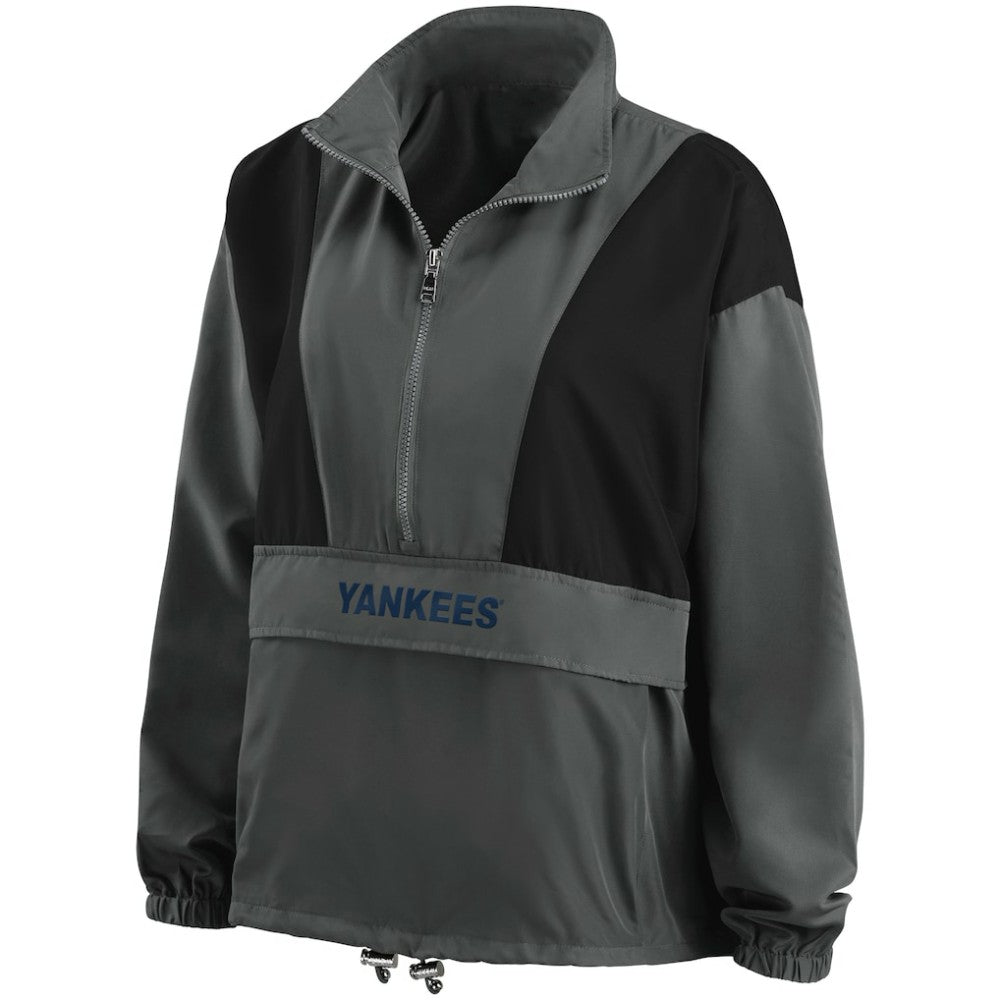 New York Yankees WEAR by Erin Andrews Women's Packable Half-Zip Jacket | MLB For sale