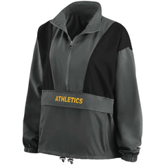 Athletics WEAR by Erin Andrews Women's Packable Half-Zip Jacket | MLB Sale