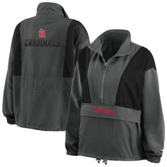 St. Louis Cardinals WEAR by Erin Andrews Women's Packable Half-Zip Jacket | MLB On Sale