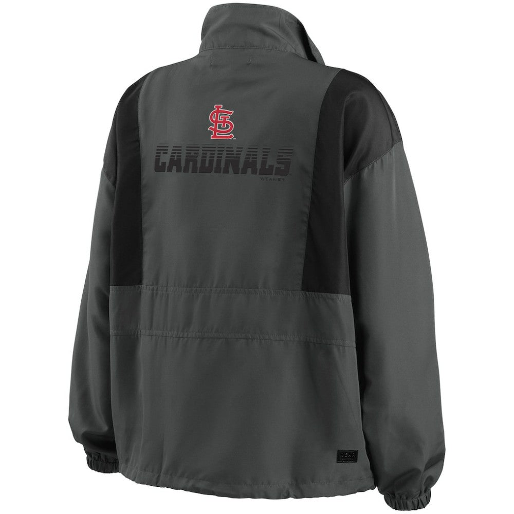 St. Louis Cardinals WEAR by Erin Andrews Women's Packable Half-Zip Jacket | MLB On Sale