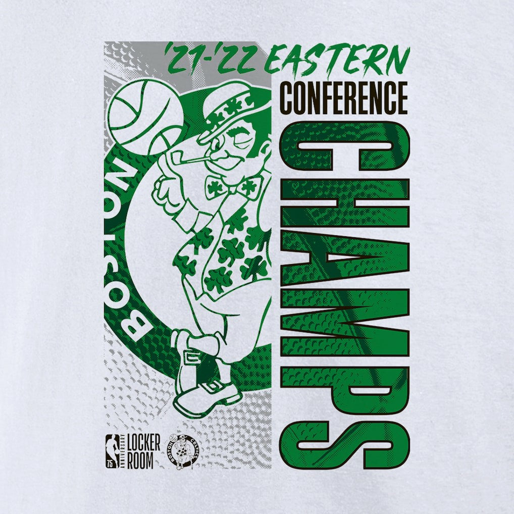 Boston Celtics 2022 Eastern Conference Champions Locker Room T-Shirt For Sale