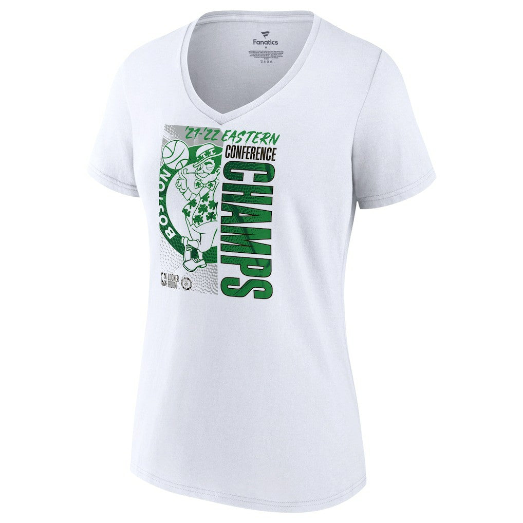Boston Celtics Women's 2022 Eastern Conference Champions Locker Room V-Neck T-Shirt Discount