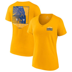 Golden State Warriors Women's 2022 Western Conference Champions Balanced Attack Roster V-Neck T-Shirt sale On Sale